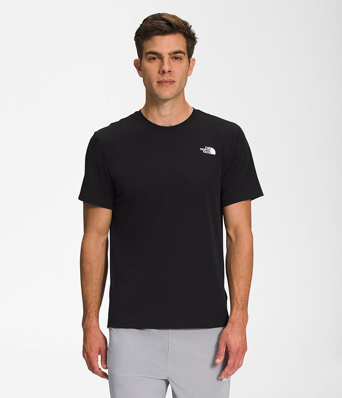 The North Face T-Shirts Wander Short Sleeve Black - Mens - Thailand JSGFR-6025